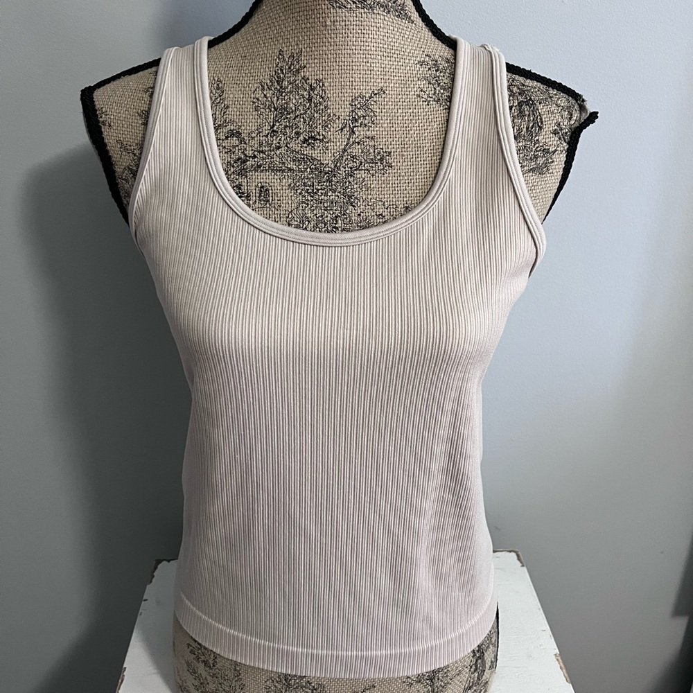 Target Women's Beige Ribbed Tank Top